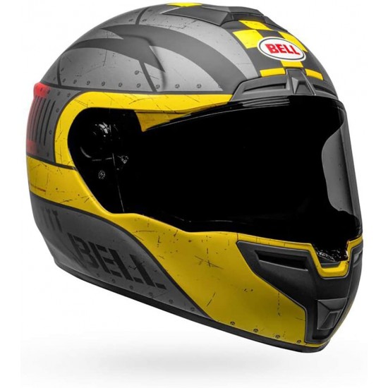 BELL SRT Helmet (Buster Gloss Black/Yellow/Gray)