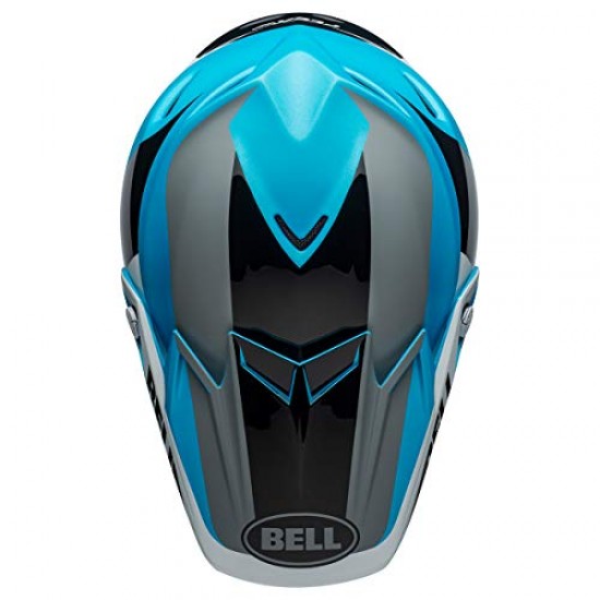Bell Moto-9 Flex Dirt Helmet (Division Matte/Gloss White/Black/Blue)
