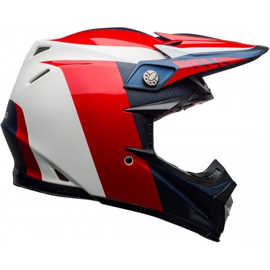 Bell Moto-9 Flex Dirt Helmet (Division Matte/Gloss White/Blue/Red - Medium)