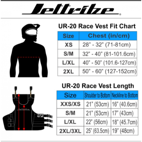 JET TRIBE UR-20P Team Rider Vest | Red | Comfort EVA Foam | Custom Name Option