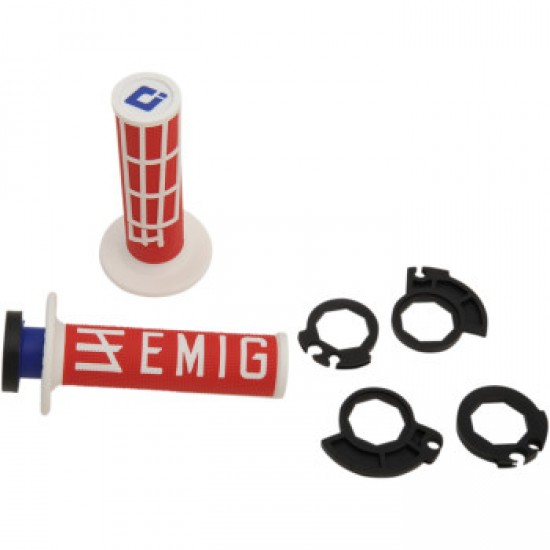 ODI Emig Racing V2 Lock-On Grips Red/White