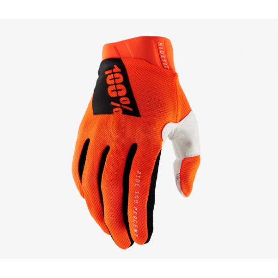100% RIDEFIT Gloves Moto Fluo Orange