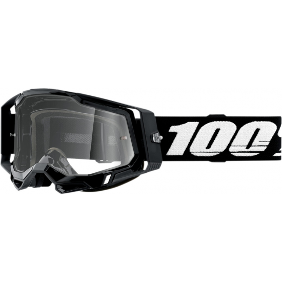 100% RACECRAFT 2 Goggle Black Clear Lens