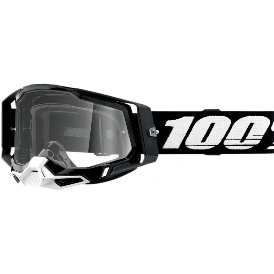 100% RACECRAFT 2 Goggle Black Clear Lens