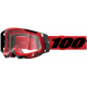100% RACECRAFT 2 Goggle Red Clear Lens