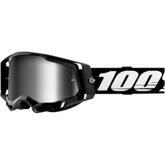 100% RACECRAFT 2 Goggle Black - Silver Mirror