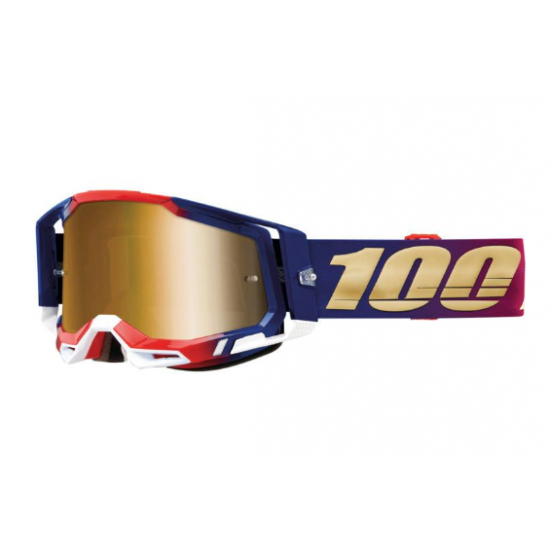 100% RACECRAFT 2® Goggle Moto/MTB United True Gold Lens