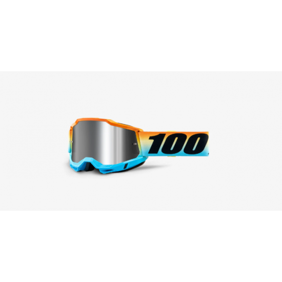 100% ACCURI 2® Goggle Moto/MTB Sunset Flash Silver Lens