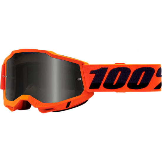 100% ACCURI 2 Sand Goggles Neon Orange Smoke