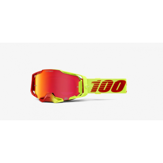 100% ARMEGA® Goggle Moto/MTB Solaris/HiPER® Red Mirror