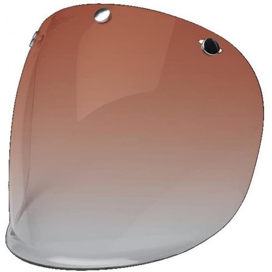  BELL 3-Snap Face Shield Street Motorcycle Helmet Accessories - Amber Gradient/One Size 