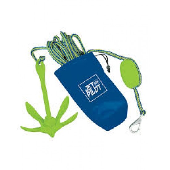 COMPLETE FOLDING ANCHOR SYSTEM BLUE/LIME GREEN 