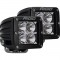 Rigid D-Series PRO Flood Surface Mount Black 2 Lights