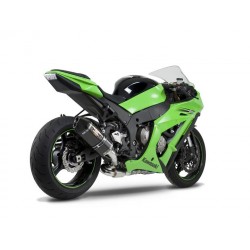 Yoshimura Kawasaki  ZX-10R 11-15 R-77D Stainless 3/4 Exhaust, w/ Carbon Fiber Muffler