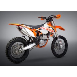 Yoshimura KTM 350 SX-F 13-15/XC-F 14-15 RS-4 STAINLESS FULL SYSTEM, W/ ALUMINUM MUFFLER