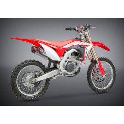 Yoshimura Honda CRF450R/RX 17-20 RS-9T Stainless Full System, w/ Stainless Mufflers