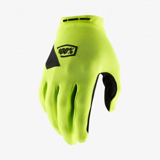 100% RIDECAMP Gloves Fluo Yellow 