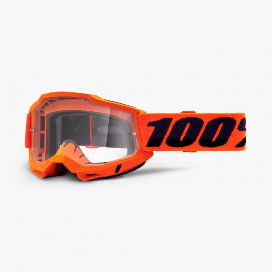 100% ACCURI 2 OTG Goggles Orange Clear