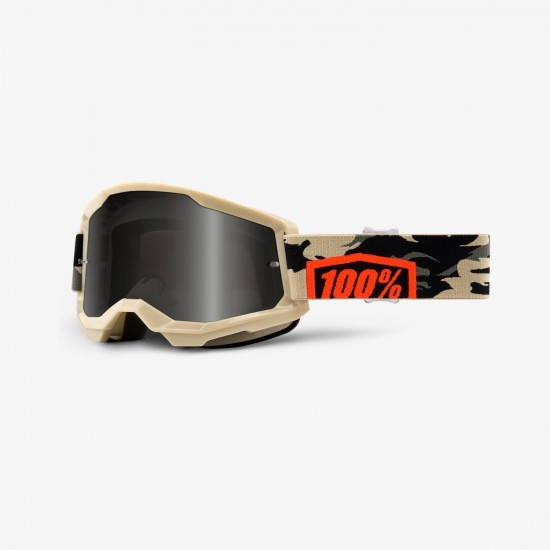 100% STRATA 2 Sand Goggle Kombat - Smoke Lens