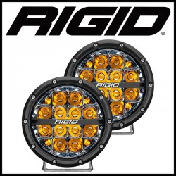 RIGID 360-SERIES 6" LED OE Off-Road Fog Light Spot Beam Amber Backlight Pair RIGID 360-SERIES 6" LED OE Off-Road Fog Light Spot Beam Amber Backlight Pair