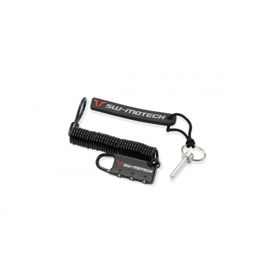 SW MOTECH Anti-theft protection for PRO/ EVO tank bag. Security pin/motorbike luggage cable lock.