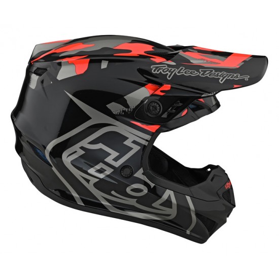 TLD GP Helmet Overload Camo Black/Rocket Red