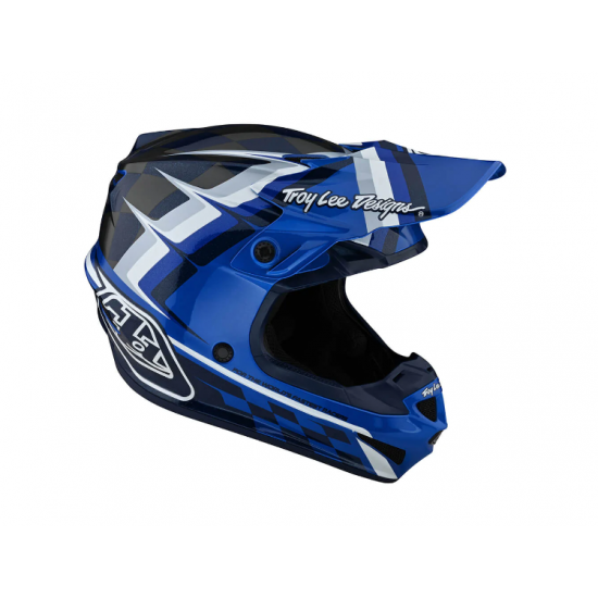 TLD SE4 POLYACRYLITE Helmet W/Mips Warped Blue Youth