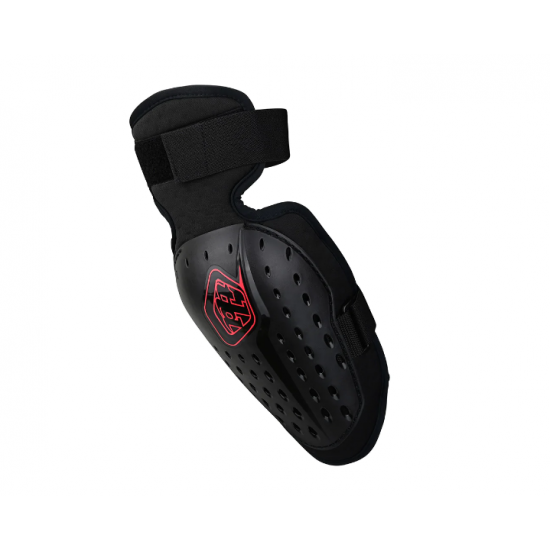 TLD Rogue Elbow Guard Hard Shell Solid Black Youth