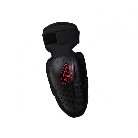 TLD Rogue Elbow Guard Hard Shell Solid Black Youth
