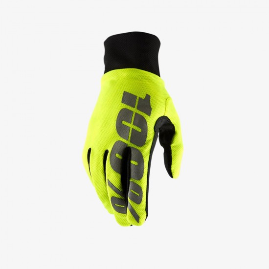 100% HYDROMATIC Waterproof Gloves Neon 